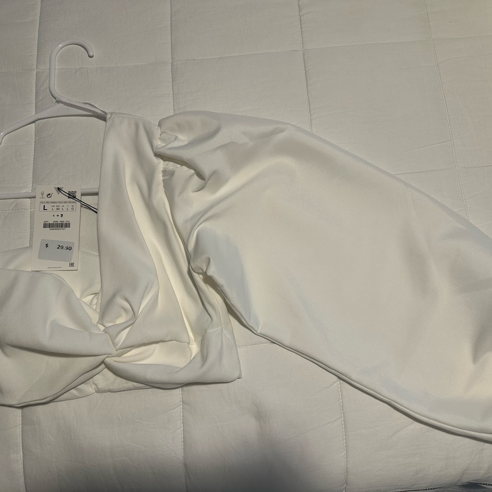 Zara White Women's Crop Top